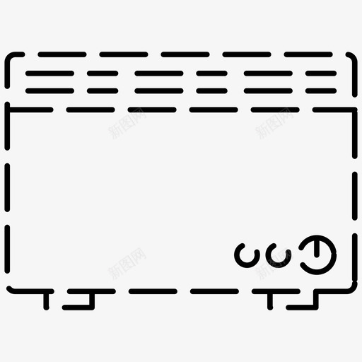 加热器电加热器电子设备虚线图标svg_新图网 https://ixintu.com 加热器 电加热器 电子设备虚线图标