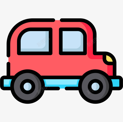 汽车儿童玩具23线性颜色图标svg_新图网 https://ixintu.com 儿童玩具 汽车 线性 颜色