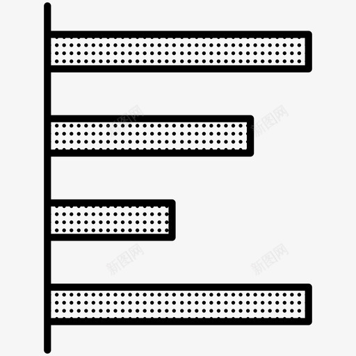 条形图数据水平图标svg_新图网 https://ixintu.com 数据 条形图 水平 虚线图