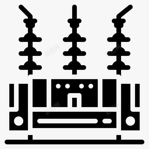 变电站电力变压器图标svg_新图网 https://ixintu.com 变压器 变电站 电力 电力符号 电压
