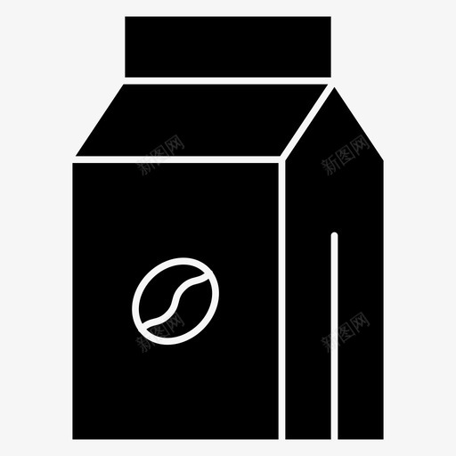 咖啡袋子咖啡豆图标svg_新图网 https://ixintu.com 咖啡 咖啡店 咖啡豆 图标 字形 纸箱 袋子