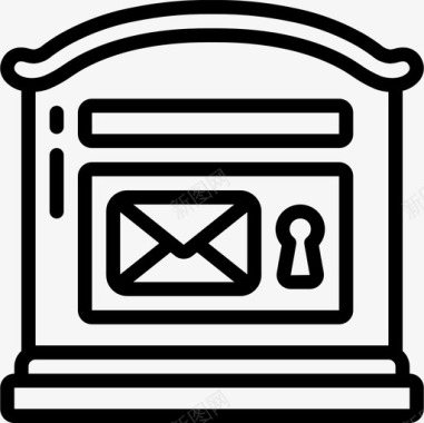 邮政信箱邮政服务直邮图标图标