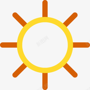 太阳野餐41线性颜色图标图标