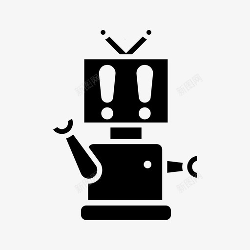 错误警报丢失图标svg_新图网 https://ixintu.com robot 丢失 未响应 未找到 警报 错误