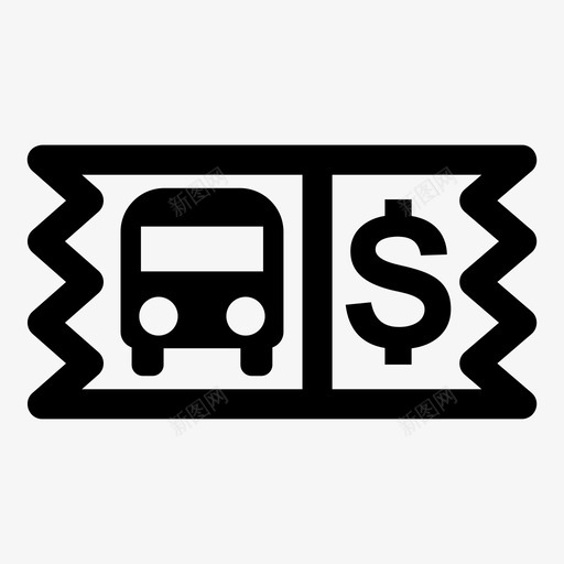车票公共汽车优惠券图标svg_新图网 https://ixintu.com 交通工具 优惠券 公共汽车 旅行 车票