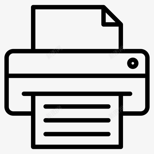 打印机设备传真图标svg_新图网 https://ixintu.com 传真 基本设置线字形 打印机 纸张 设备
