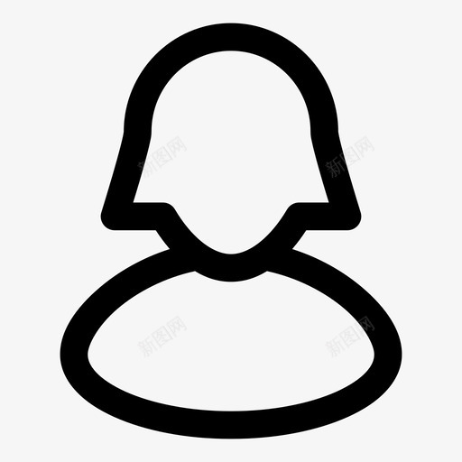 女性用户帐户个人图标svg_新图网 https://ixintu.com 个人 个人资料 女性用户 帐户 管理员用户界面粗体