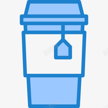 茶杯咖啡52蓝色图标图标