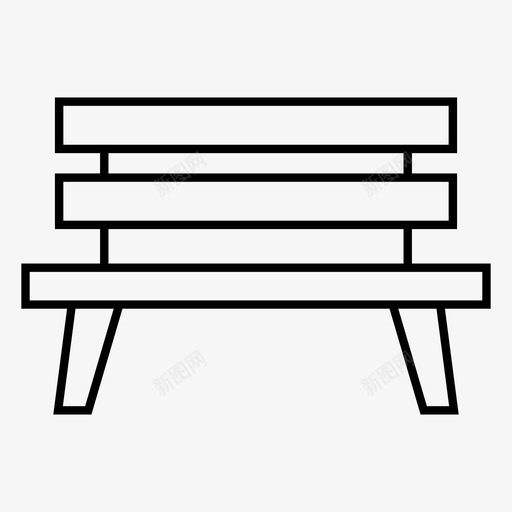 长凳椅子家具图标svg_新图网 https://ixintu.com 休息室 公园 家具 家用 椅子 设备 长凳