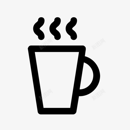热饮咖啡杯子图标svg_新图网 https://ixintu.com 咖啡 杯子 热饮 酒店 餐厅
