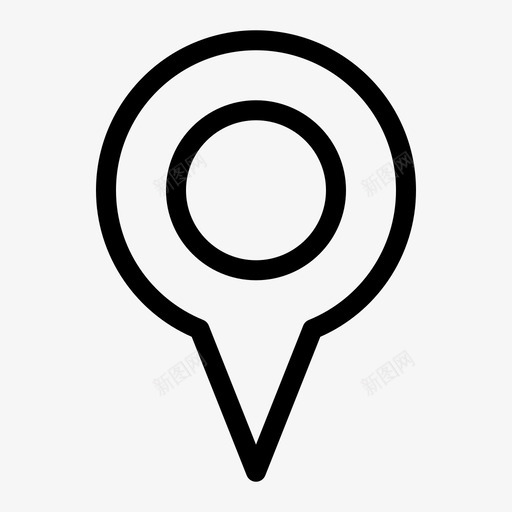 地理位置地图图钉图标svg_新图网 https://ixintu.com 图钉 地图 地图钉线 地理位置