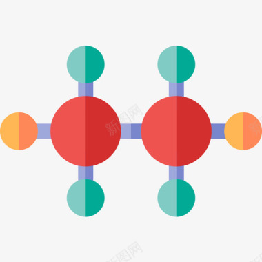 化学成分28扁平图标图标