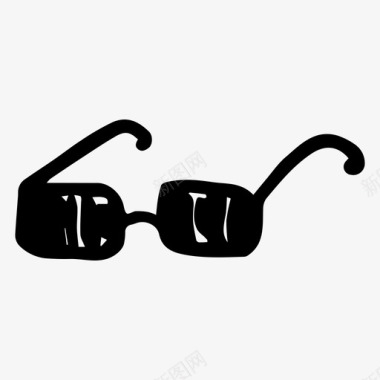 眼镜涂鸦太阳镜图标图标