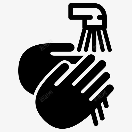 洗手清洁卫生图标svg_新图网 https://ixintu.com 卫生 洗手 清洁