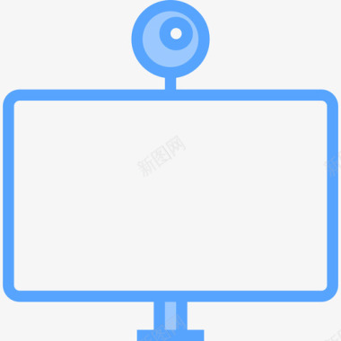 显示器计算机设备5蓝色图标图标