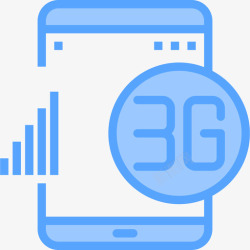 3G行业应用3g平板应用5蓝色图标高清图片