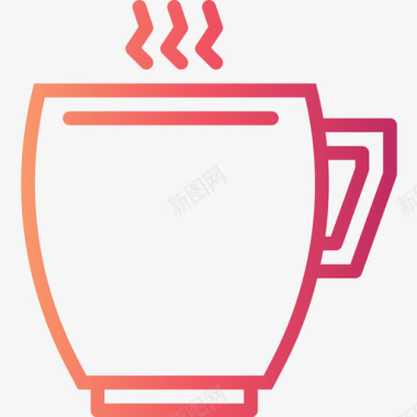 咖啡杯野餐37梯度图标图标