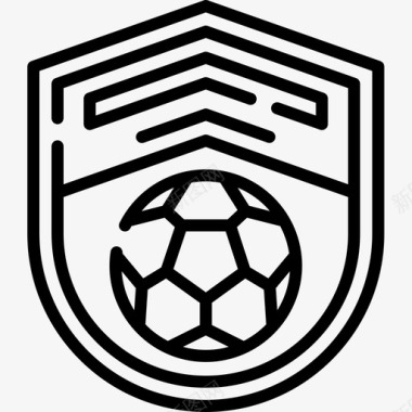 徽章足球31直线型图标图标