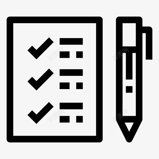清单项目清单论文图标svg_新图网 https://ixintu.com 写作 商务 清单 论文 项目