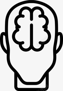 大脑人脑38线性图标图标