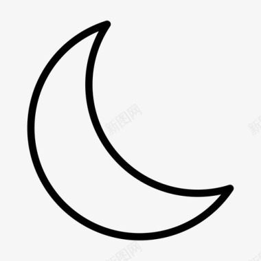 月亮午夜天空图标图标