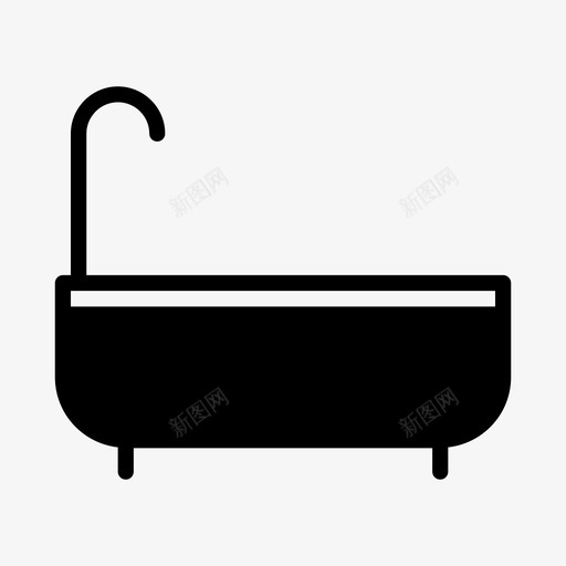 洗澡浴室浴缸图标svg_新图网 https://ixintu.com 卫生间 标志 洗澡 浴室 浴缸 淋浴 酒店