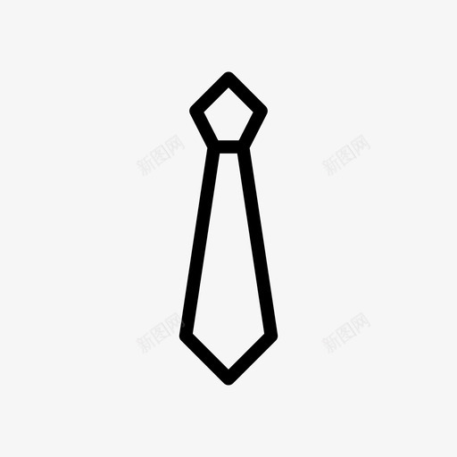 领带布料衣服图标svg_新图网 https://ixintu.com 布料 时装 款式 符号 衣服 购物 路线 领带