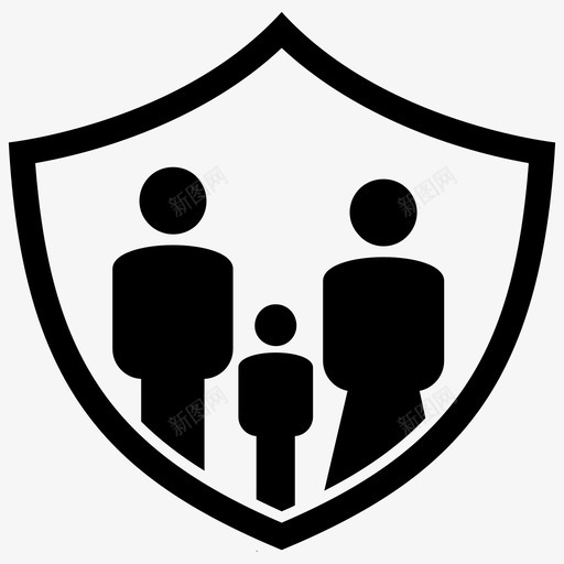 保险家庭保险金融保险图标svg_新图网 https://ixintu.com 保护 保险 健康保险 家庭 盾牌 金融保险