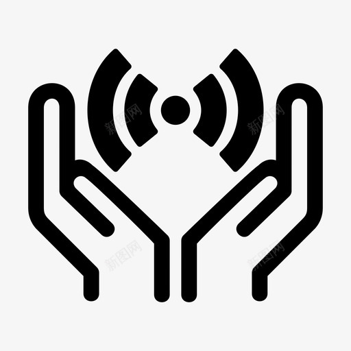 无线蜂窝连接图标svg_新图网 https://ixintu.com 信号 无线 网络 蜂窝 连接