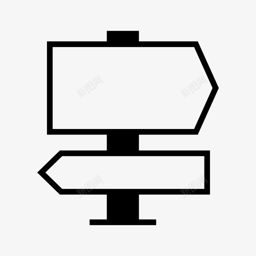 路标广告牌灯杆图标svg_新图网 https://ixintu.com 半成品 广告牌 标牌 灯杆 路标