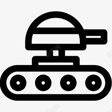坦克机器人38线性图标图标