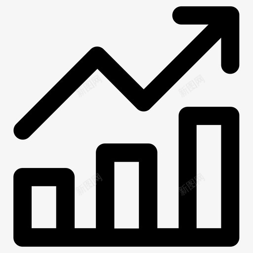 进度收入图表图标svg_新图网 https://ixintu.com 分析图表报告图表统计和数据 图表 增加 提高 收入 进度