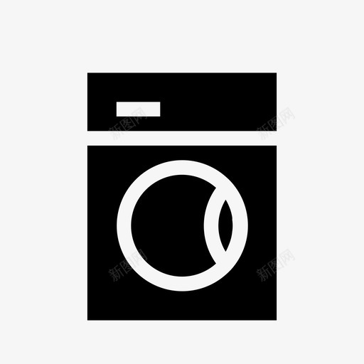 洗衣机设备数码图标svg_新图网 https://ixintu.com 技术 数码 洗衣机 灌装 电子 设备