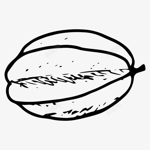 杨桃食品水果图标svg_新图网 https://ixintu.com 手绘 星形 杨桃 水果 食品