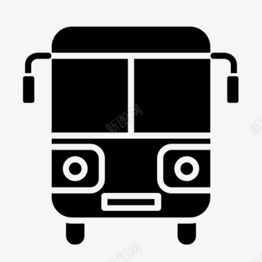 巴士运输131字形图标图标