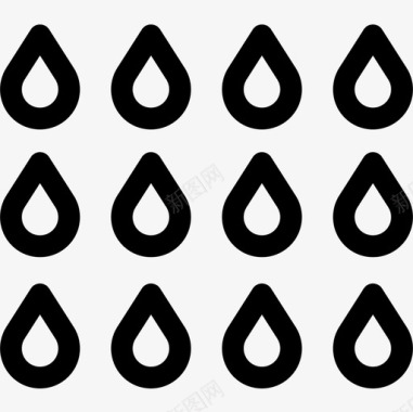水滴自然63轮廓图标图标