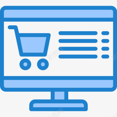 网上购物必需品营销在线3蓝色图标图标