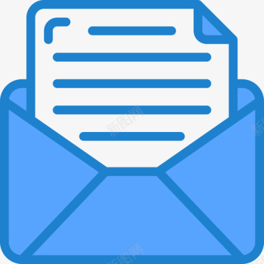 电子邮件文件9蓝色图标图标