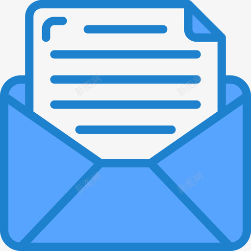 电子邮件文件9蓝色图标svg_新图网 https://ixintu.com 文件9 电子邮件 蓝色