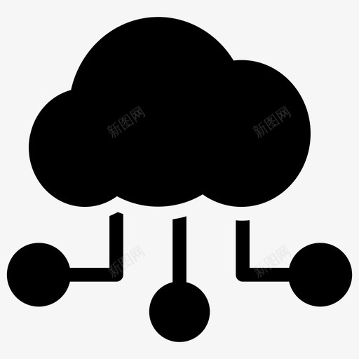 云网络云计算云数据图标svg_新图网 https://ixintu.com 云网 云计算 优化 共享 图标 字形 托管 搜索引擎 数据 网络 网页