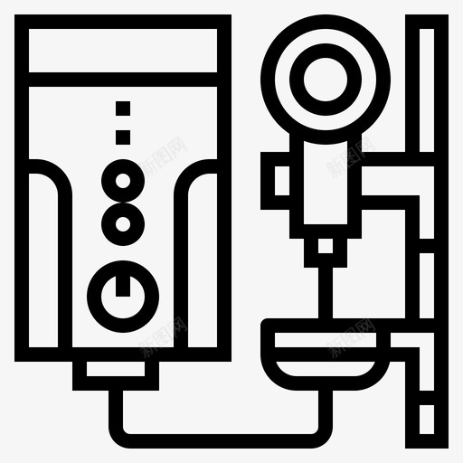 热水器家具111线性图标svg_新图网 https://ixintu.com 家具 热水器 线性