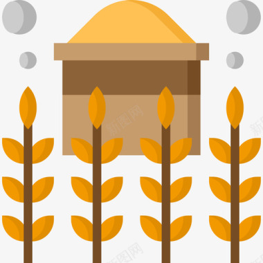 小麦耕作41平坦图标图标