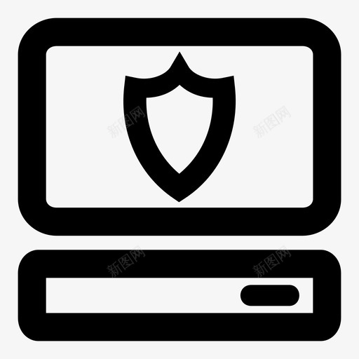 pc防护罩电脑受保护图标svg_新图网 https://ixintu.com pc 保护 漏洞 电脑 病毒 防护罩