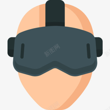 虚拟现实虚拟现实44平面图标图标
