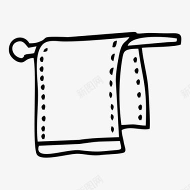 毛巾浴室卫生间图标图标