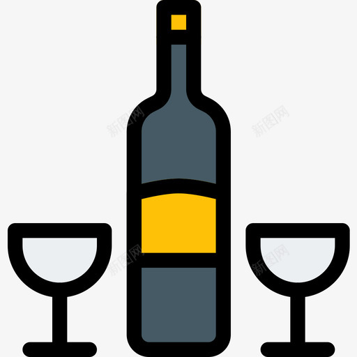 葡萄酒餐厅52线性颜色图标svg_新图网 https://ixintu.com 线性 葡萄酒 颜色 餐厅