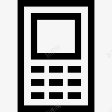 手机17号电话线性图标图标
