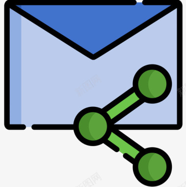 电子邮件营销120线性颜色图标图标