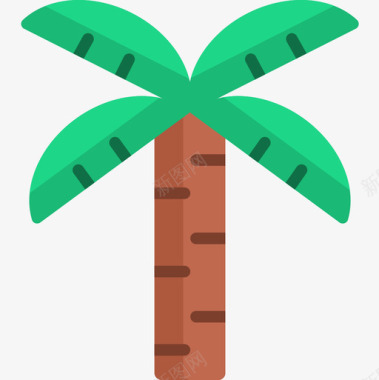 棕榈树巴西嘉年华15平坦图标图标