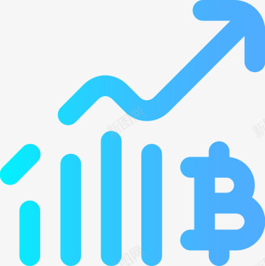 比特币加密货币23梯度图标图标